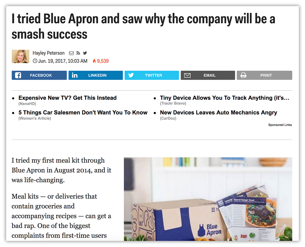 blue apron example