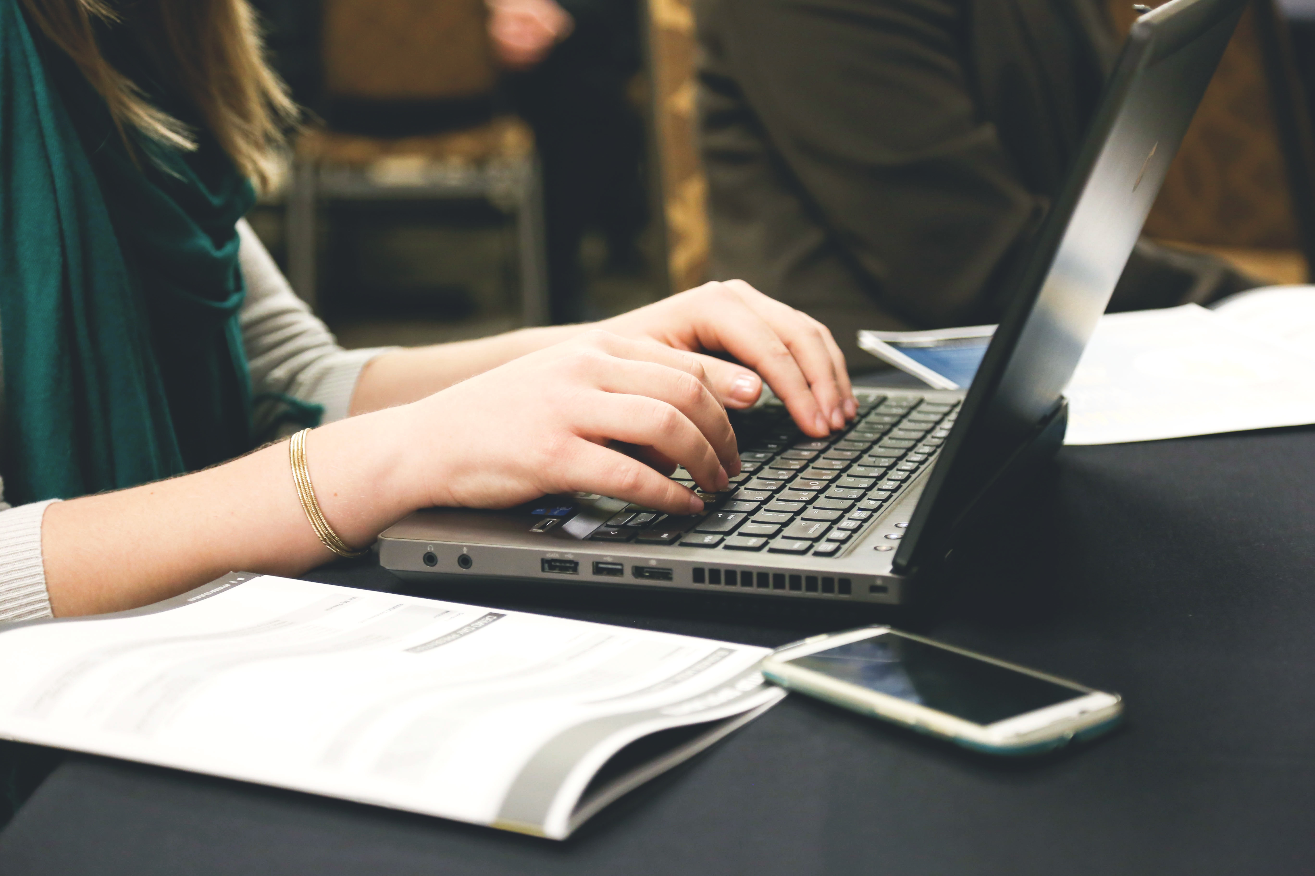 Woman on computer