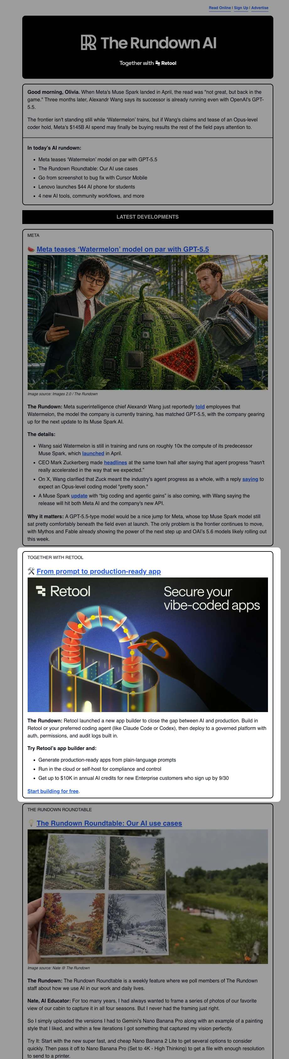 Primary Ad placement example