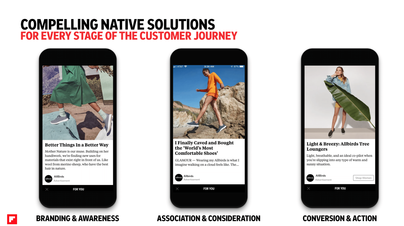 In-App Native Ad Unit placement example