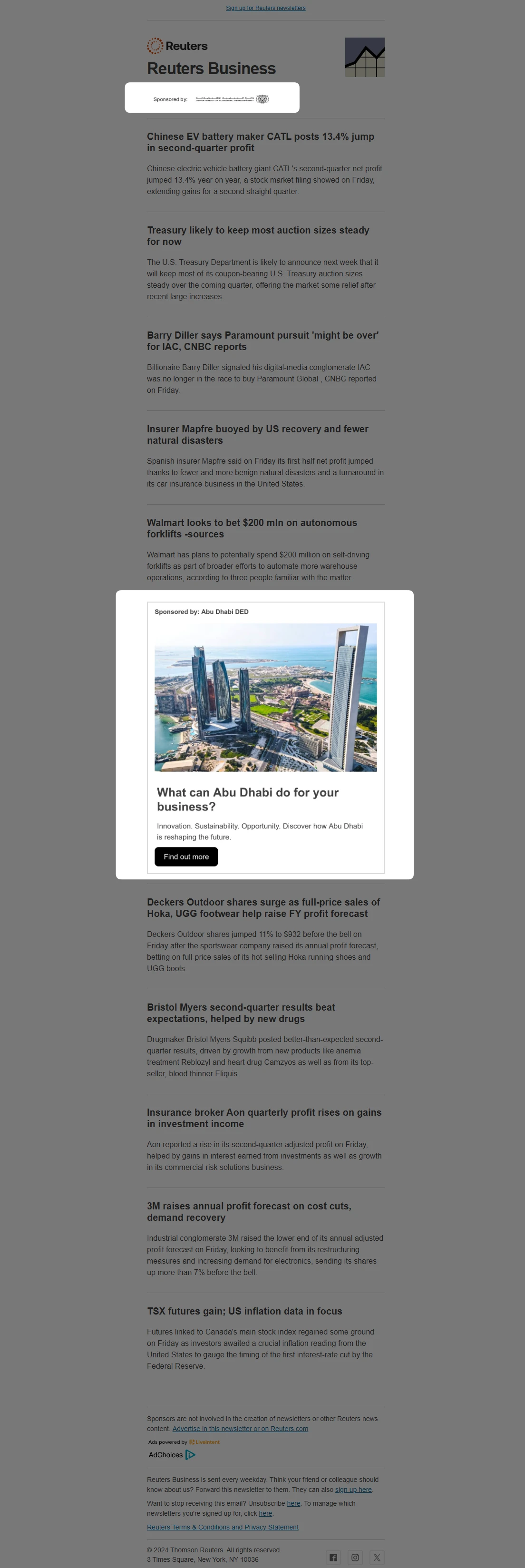 Reuters Business example on Reuters