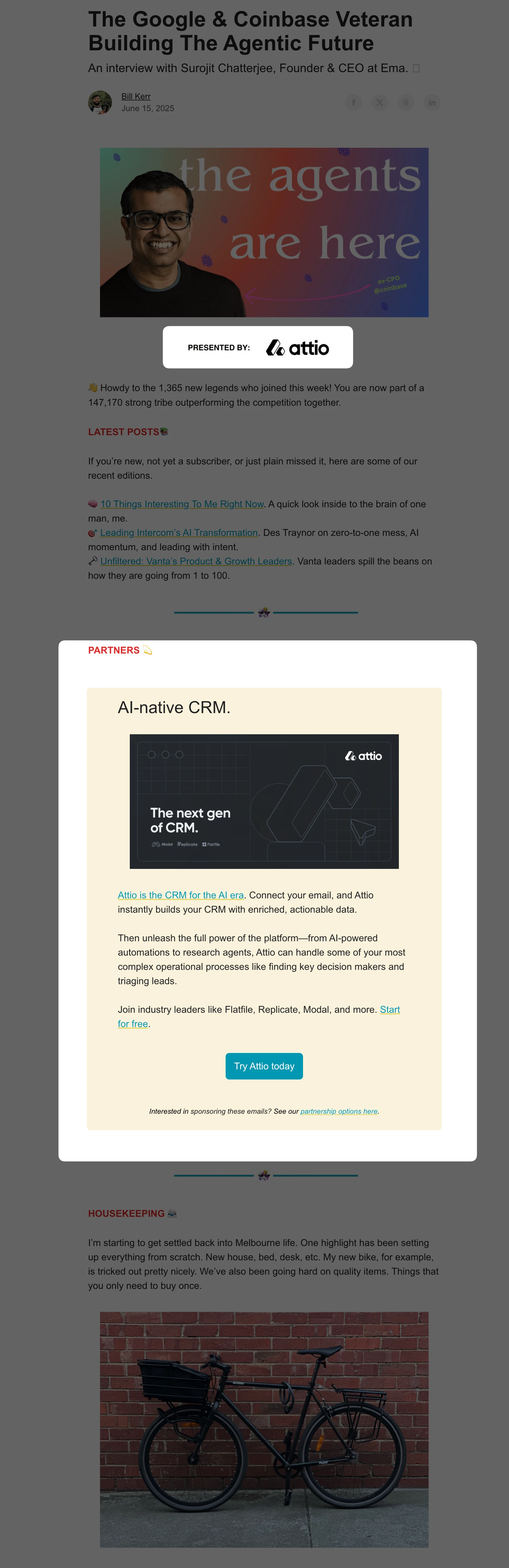 Featured Newsletter Placement example on Open Source CEO by Bill Kerr
