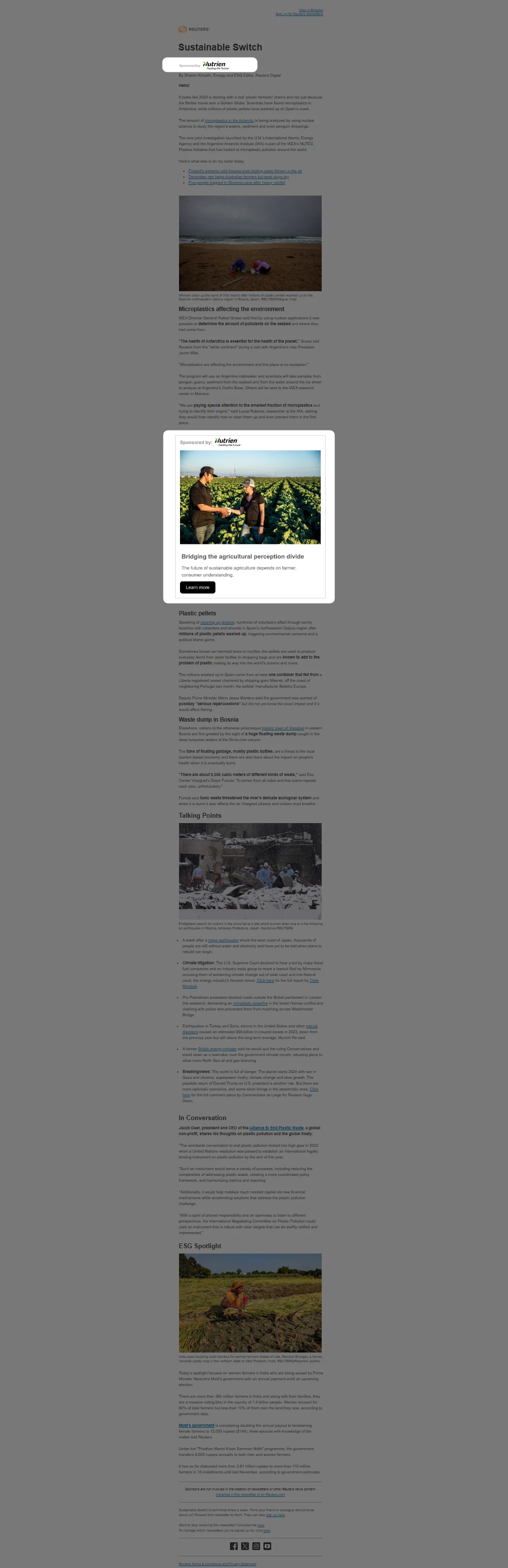 Reuters Sustainable Switch example on Reuters