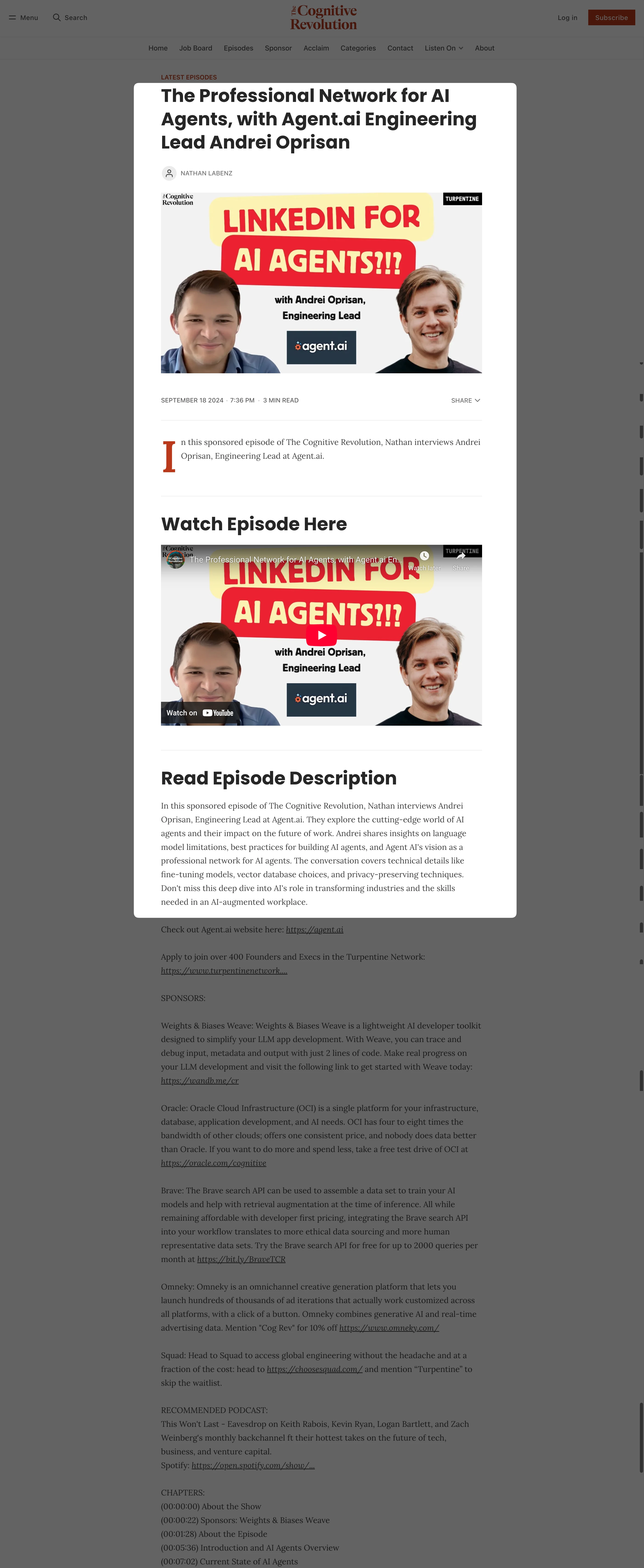 Custom Podcast Interview placement example