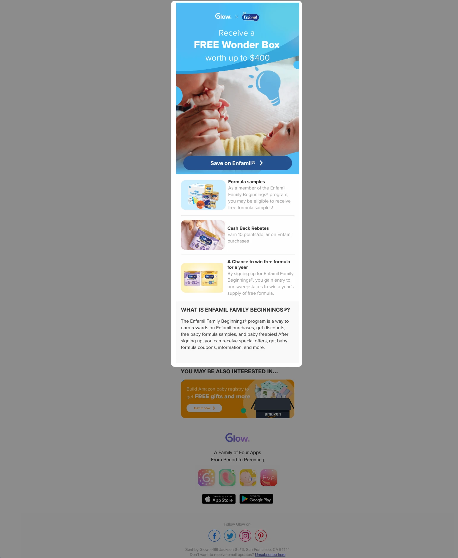 Co-Registration Program example on Glow
