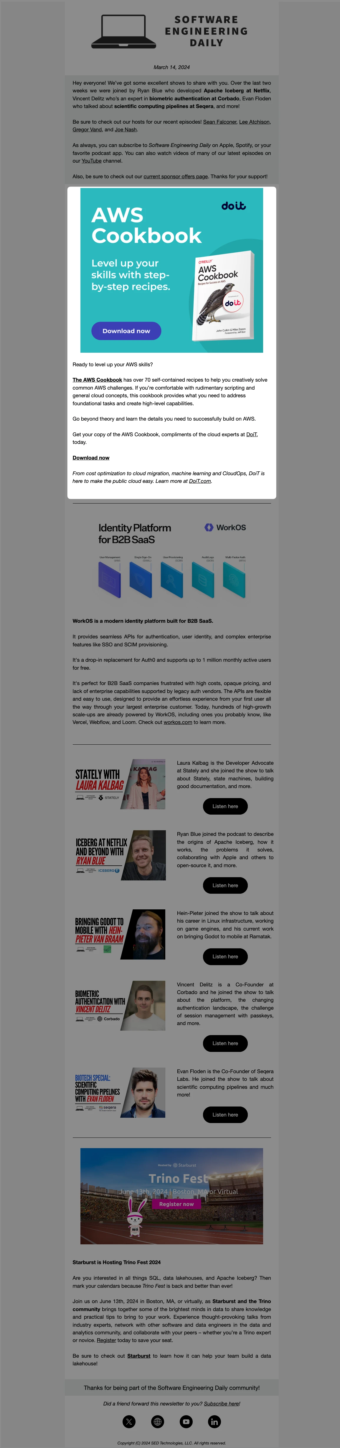 Newsletter placement example