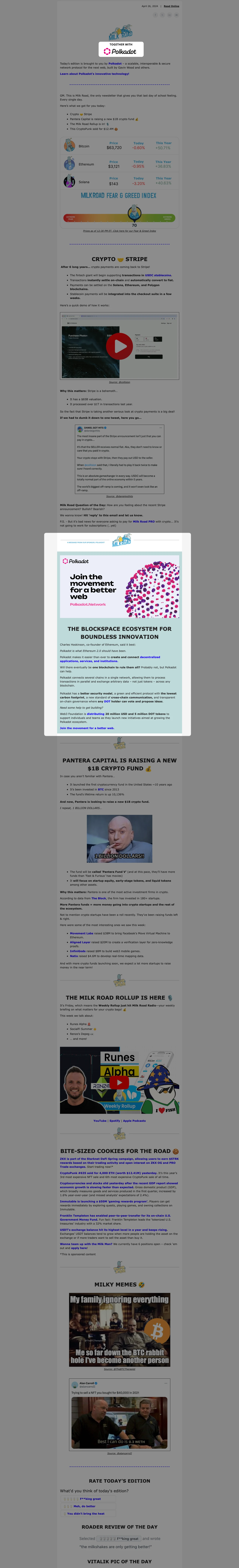 Newsletter - Primary Sponsorship placement example