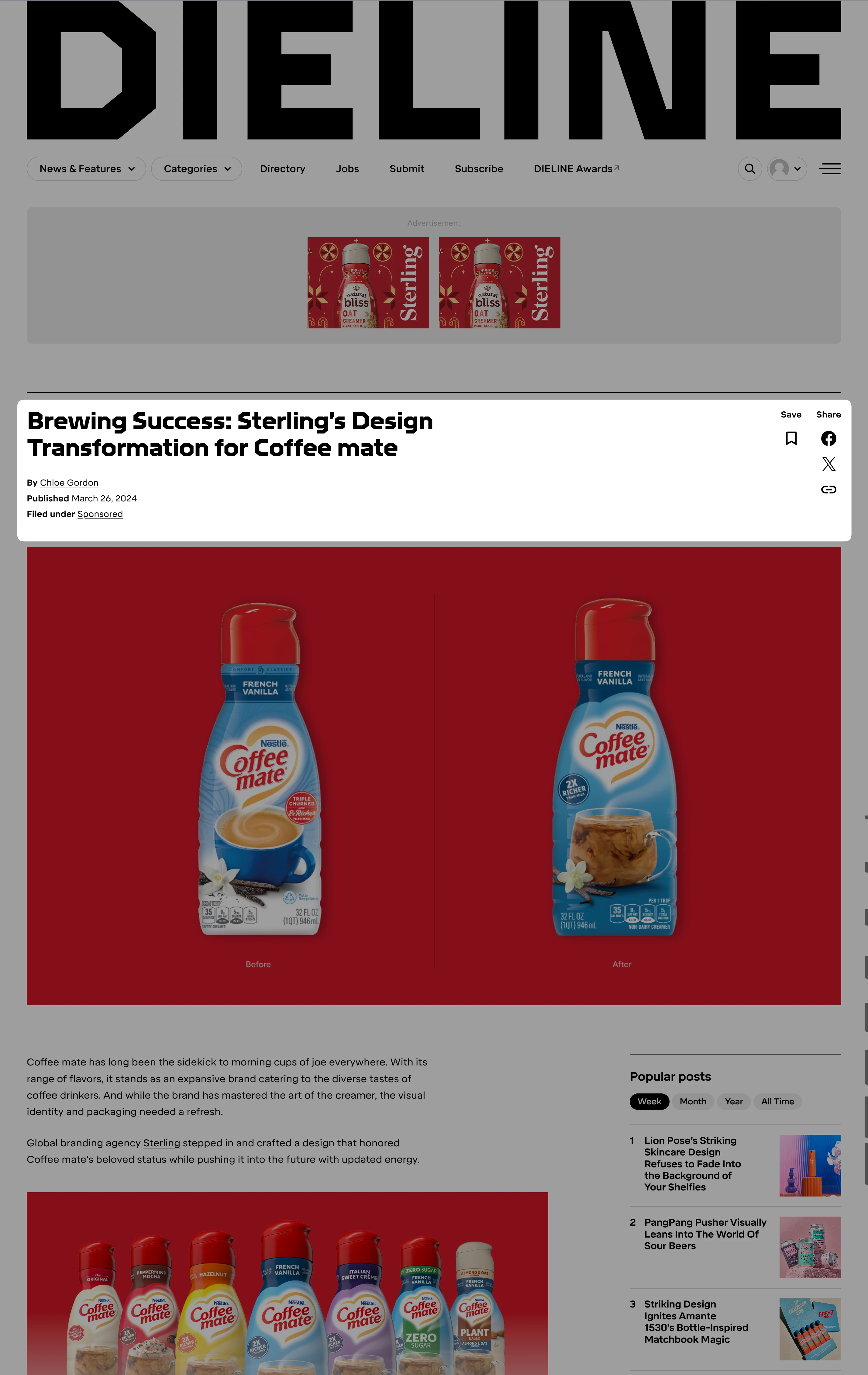 Sponsored Article or Case Study example on DIELINE