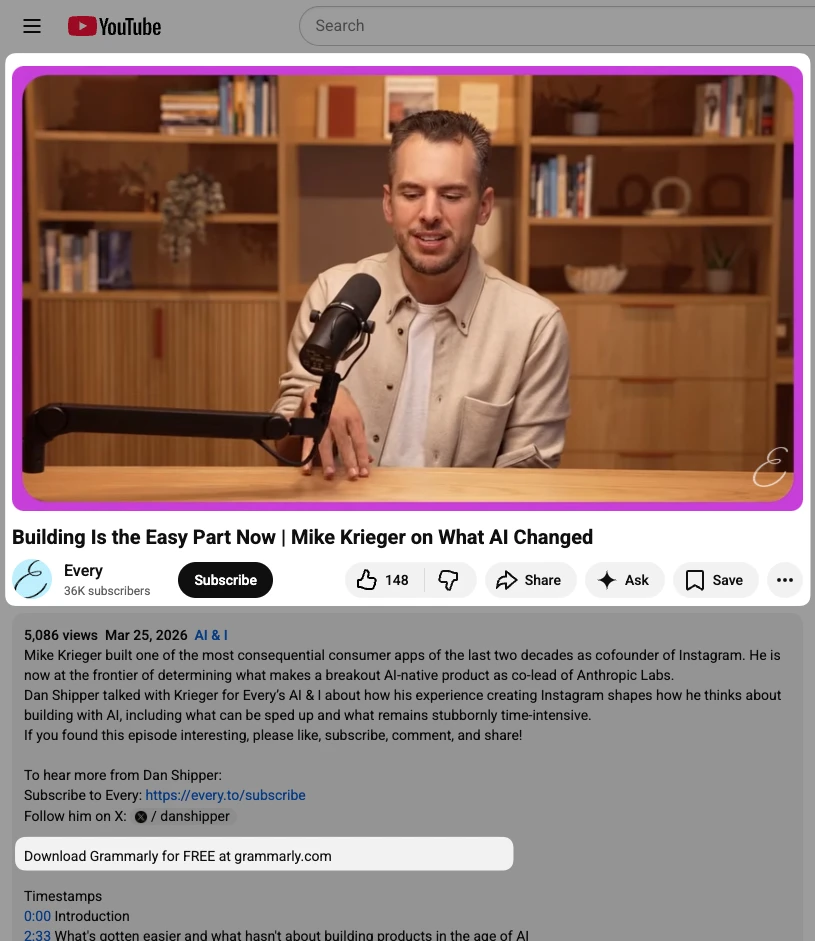 AI & I Podcast placement example