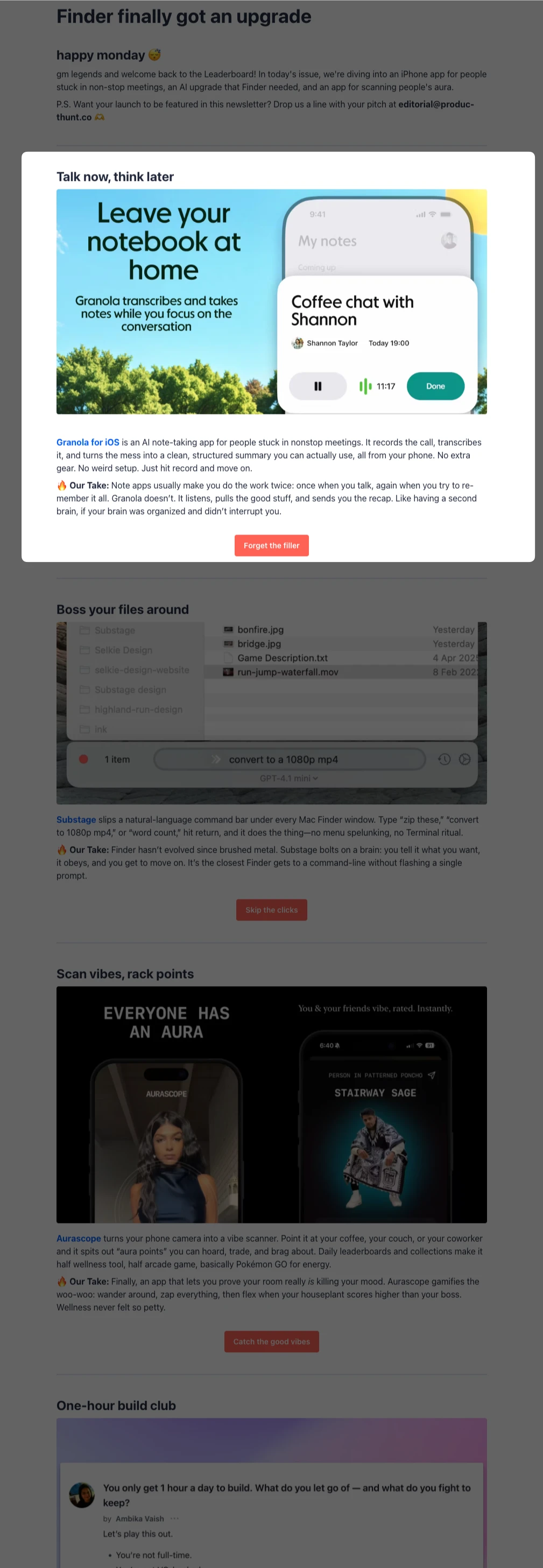 Daily Digest Newsletter placement example